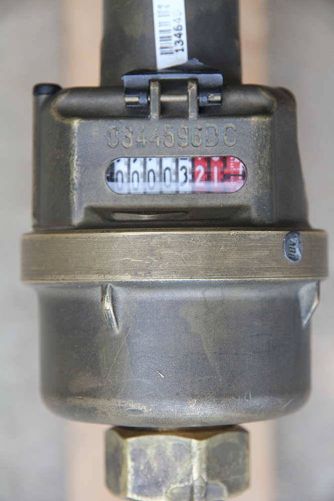 Close up of meter with numbers